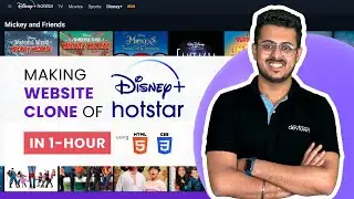 Learn to make @hotstarOfficial website clone | Portfolio Project Making | in 1-Hour