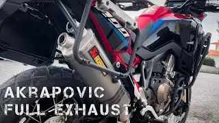 Africa Twin 2023 FULL AKRAPOVIC EXHAUST 😍🔊