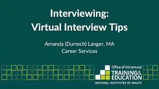 Interviewing: Virtual Interview Tips