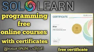 Sololearn free online courses with certificates| free programming course |