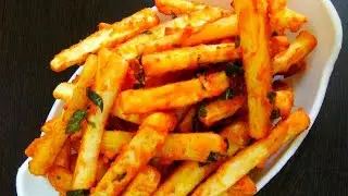 Spicy Tapioca Fry Recipe | Tea Time Snack | Cook with Sugam.