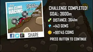 Hill Climb Racing: Daily Challenge ~ Boot Camp 3641m