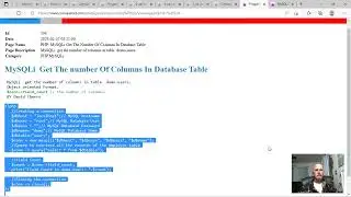 MySQLi  Get The number Of Columns In Database Table