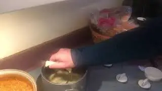 Stir flour and butter with a whisk