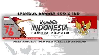 [ PLP FILE ] PixelLab: Banner HUT RI 76 - 400x100 Free Download