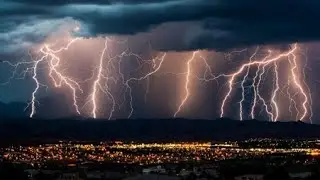 City Thundering|City lightning thundering|Scary lightning Strikes