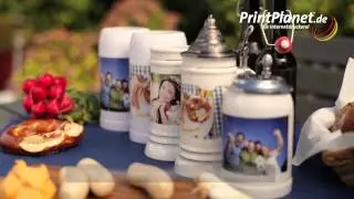 Bierkrug mit Foto bedrucken