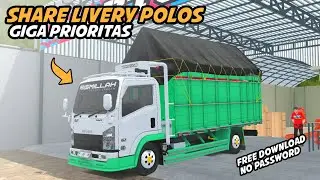 share livery mod giga prioritas polos, no password || Bussid V4.2