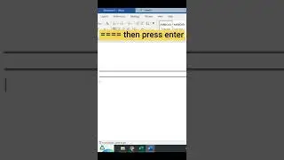 How to Insert Double Horizontal Line 
