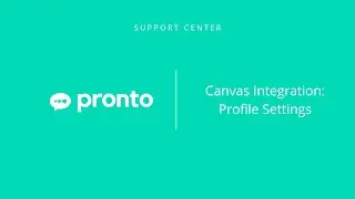 Canvas Integration: Profile Settings