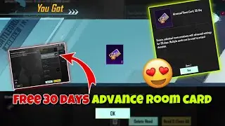 I GOT FREE 30 DAYS ADVANCED ROOM CARD IN BGMI 😍
