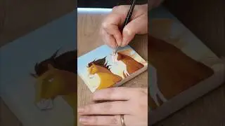 Spirit & Rain | Acrylic Painting (Movie Poster) #shorts #spiritstallionofthecimarron #satisfying