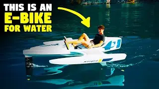 Glide over water with the e-bike like boat!