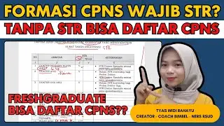 FORMASI CPNS DAN PPPK TENAGA KESEHATAN WAJIB MEMILIKI STR