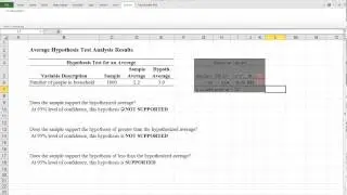 XLDA Hypothesis test