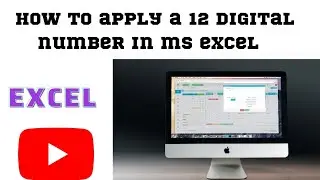 How to enter a Adhar card number in ms excel 