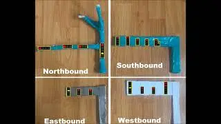 All 4 different versions of a Flashing Yellow Arrow Traffic Signals Animation