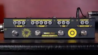 SONICAKE BOOM Ave. Bass Preamp DI Box Multi Effects Pedal Compressor Boost Fuzz Octave with FX Loop