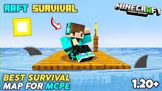 Raft Survival Map For Minecraft PE 1.20+ | Best Raft Survival Map For MCPE