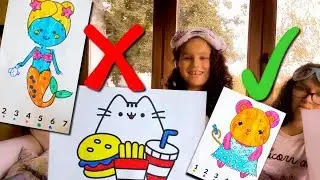 Новый ЧЕЛЛЕНДЖ 3 МАРКЕРА ПО НОМЕРАМ! ЦВЕТ настроения СИНИЙ   ВСЕ РУСАЛКИ с СИНИМИ ЛИЦАМИ! Для детей