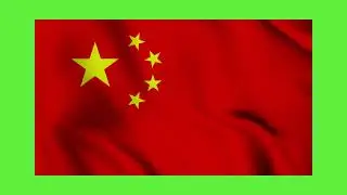 Realistic China Flag Wave Animation Loop - Green Screen Animation - FREE HD STOCK FOOTAGE
