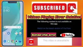 The following content is not available on the app | This video is unavailable YouTube Videos Error