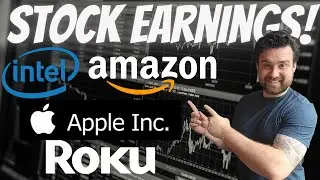 Live Stock Market Earnings Reaction! Apple, Amazon, Roku, Intel