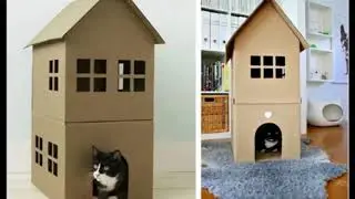 Красивые домики для кошек своими руками