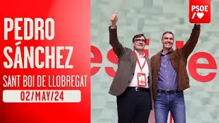 Pedro Sánchez y Salvador Illa en Sant Boi de Llobregat