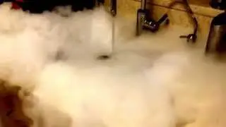 7lbs of dry ice sublimating in 5 quarts of boiling water