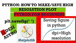 PYTHON TUTORIAL FOR BEGINNERS| HOW TO SAVE / MAKE HIGH-RESOLUTION  SCATTER PLOT| 
