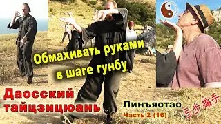 Обмахивать руками в шаге гунбу (гунбу шаньшоу 弓步搧手). Тайцзи Ветер-Гром