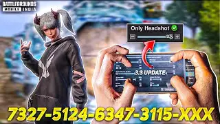 New Update 3.3⚡Best Sensitivity Code + Control Settings Pubg Mobile/Bgmi Sensitivity 2024