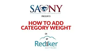 How to Add Category Weight on Rediker