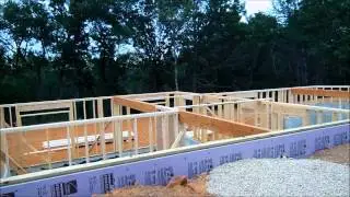 Building a log home part 4 -Knee walls and deck