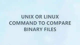 Unix or Linux command to compare binary files
