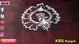 easy Vinayaka Chaturthi kolam| latest ganesha chaturthi muggulu |KBS Rangoli # 174