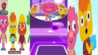Pass The Beanbag Noodle & Pals Super Simple songs Tiles Hop Puzzle Top