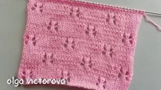 АЖУРНЫЕ БАБОЧКИ НА ЛИЦЕВОЙ ГЛАДИ 830 Узоры спицами