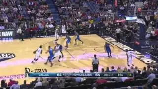 Jeremy Evans & Dwight Powell defense vs Anthony Davis (January 2016)