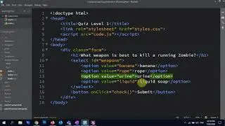 JavaScript simple quiz list options