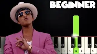 Uptown Funk - Mark Ronson | BEGINNER PIANO TUTORIAL + SHEET MUSIC by Betacustic