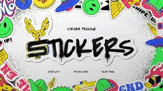 Stickers Twitch Overlay and Alerts Stream Package for OBS