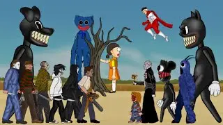 Squid Game vs Cartoon Cat, Jason, Michael, Freddy, Cartoon Dog, Omni Man, Cartoon Mouse, Jeff + More
