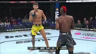 Joel Álvarez checking leg kicks