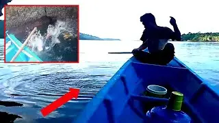 Mancing di sarang ikan rakus sampai nyebur ke laut 😂