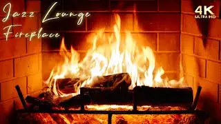 Relaxing Jazz Lounge Music Fireplace ~ Cozy Night Jazz Ambience