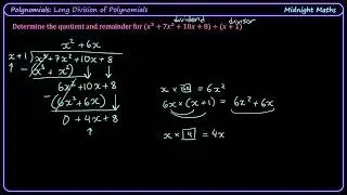 Theory and Example of Long Division of Polynomials | VCE Maths Methods Worked Example