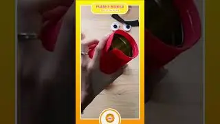 Membuat Tempat Pensil Angry Birds #diy #kerajinantangan #tempatpensil #angrybirds #shorts
