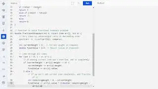C Program to Implement Fractional Knapsack || C Code for Fractional Knapsack (Greedy Algorithm)
